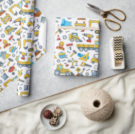 Byggarbetsplatspapper, pojkfödelsedagspresent  presentpapper