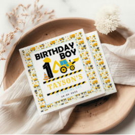 Byggarbil 1-årsdag | Barnkalas Pappersservett