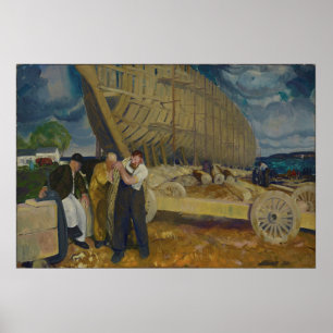 Byggare av Fraktaser - The Rope - George Bellows Poster