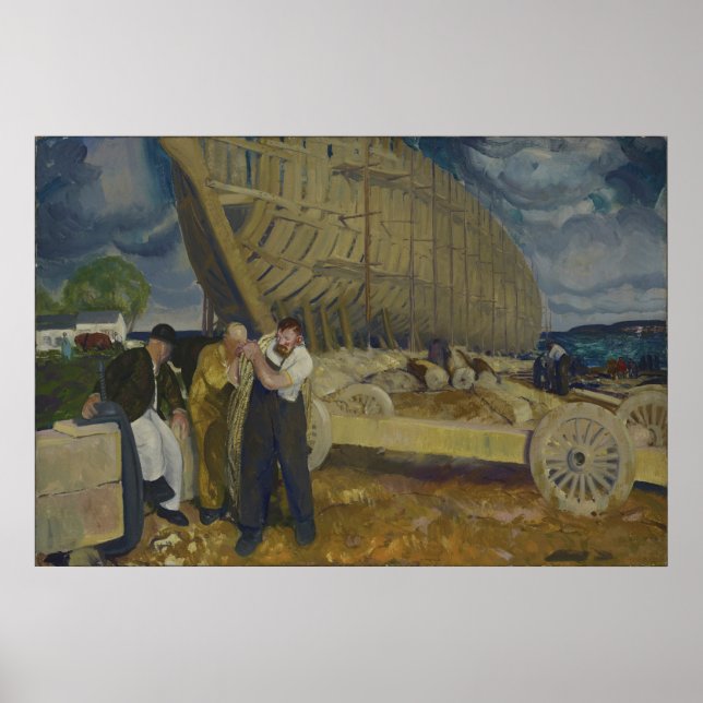 Byggare av Fraktaser - The Rope - George Bellows Poster (Framsidan)