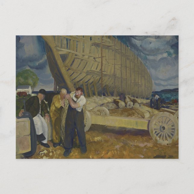 Byggare av Fraktaser - The Rope - George Bellows Vykort (Framsida)