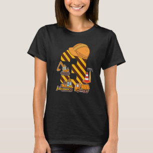 Byggare Lastbil 3:e födelsedagstjuppet Excavator 3 T Shirt
