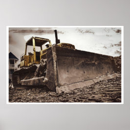 Byggbulldozer Poster