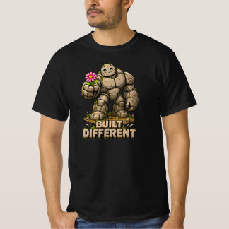 Byggd annorlunda Söt Stengolem DND Fantasyhumor T Shirt