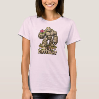 Byggd annorlunda Söt Stengolem DND Fantasyhumor T Shirt