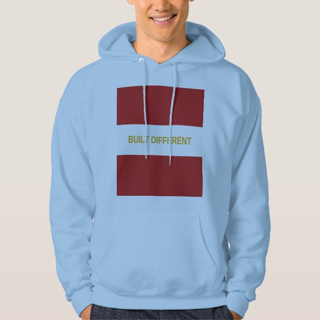 Byggd Annorlunda Vit Box Logotyp Gul Hoodie (Framsida)