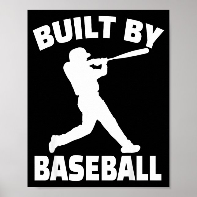 Byggd Av Baseball Rolig Baseball För Män Kvinnor P Poster (Framsidan)