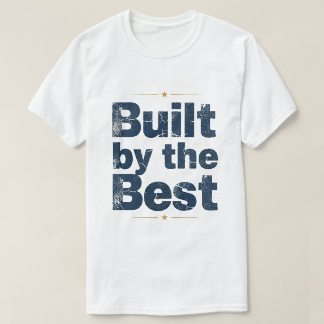 Byggd av den bästa typografin t shirt (Design framsida)