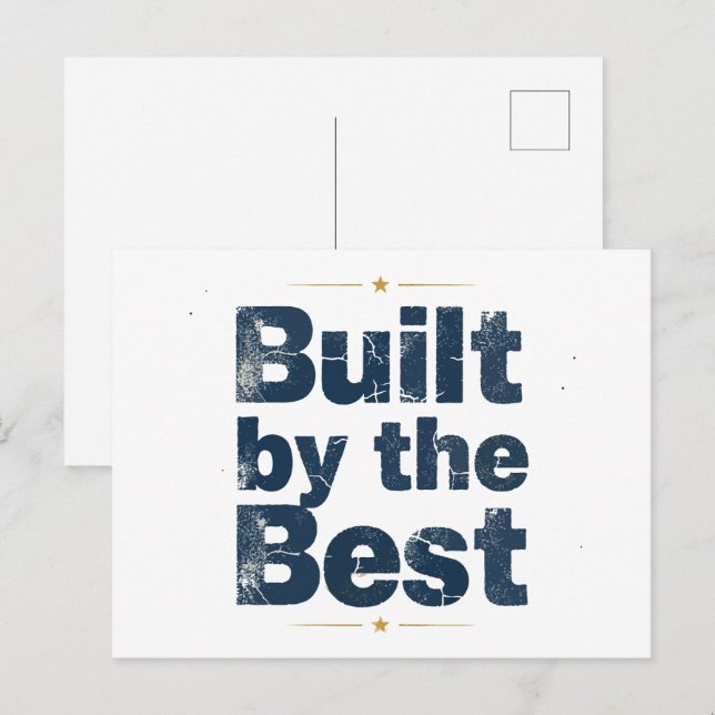 Byggd av den bästa typografin vykort (Fram/baksida)