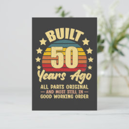 Byggd för 50 år sedan Alla delar original 50-årsda Inbjudningar