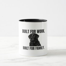 Byggd för arbete. Byggd för familjen. Black Lab Co Mugg