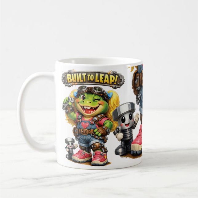 Byggd för att hoppa - Fröken Groda Kaffemugg (Vänster)