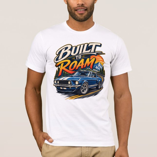 Byggd för att ströva Klassisk bil T Shirt (Framsida)