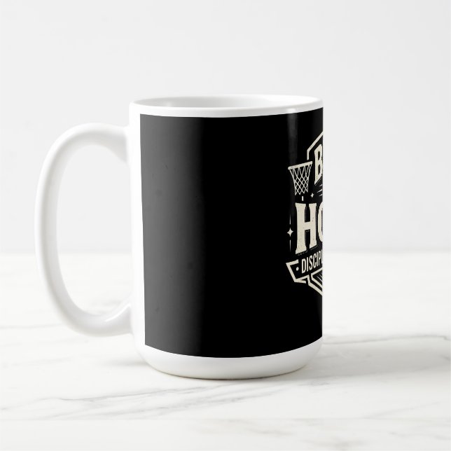 Byggd för Hoops Basketboll Motivation Kaffemugg (Vänster)