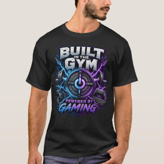 Byggd I Gymmet Driven Av Spelande: Neon Elektrisk T Shirt