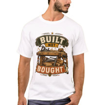 Byggd Inte Köpt Träbearbetning Vintage T-Shirt