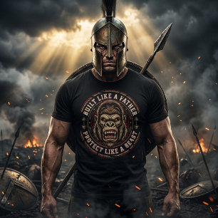 Byggd Som En Pappa Gorilla Gym Dad Bäste T Shirt
