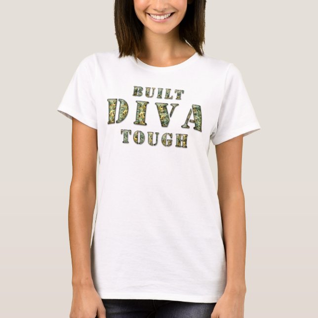Byggd tuff tank för Diva Tee Shirt (Framsida)