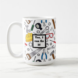 Byggda olika handverktyg och verktyg kaffemugg