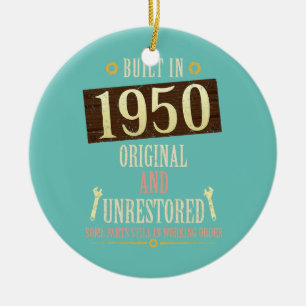 Byggdes 1950, ursprungligt och ej återställt julgransprydnad keramik
