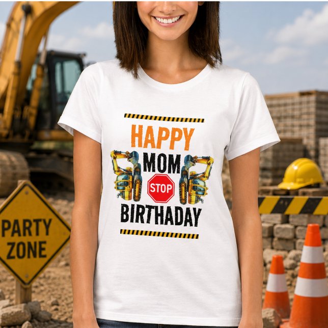 Byggdumpare 1-års födelsedagsfest t shirt (Construction Dump Truck 1st Birthday Party T-Shirt)