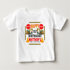 Byggdumper 1-års födelsedagsfest t shirt