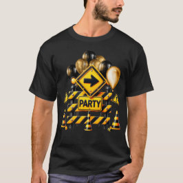 Bygge 1:a födelsedag tema med ballongen t shirt