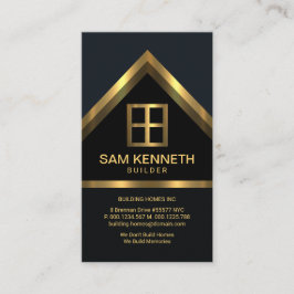 Bygge av Blue Elegance Guld Home Tak Builder Visitkort