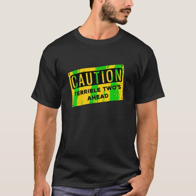 Bygge födelsedagsbarn Varning fruktansvärt två s T Shirt (Framsida)
