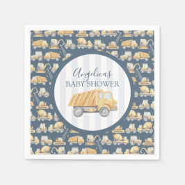 Bygge Lastbil Baby Shower Pappersservett