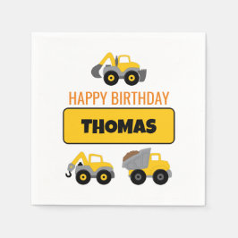 Bygge Lastbil födelsedag Pappersservett