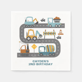 Bygge Lastbil födelsedag Pappersservett