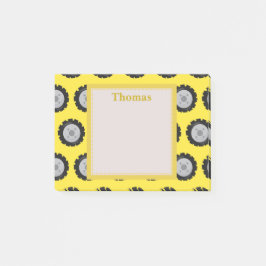 Bygge lastbil hjul post-it block