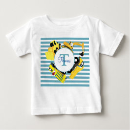 Bygge Lastbilar Blue Rand Monogram T Shirt