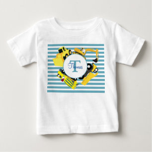 Bygge Lastbilar Blue Rand Monogram T Shirt