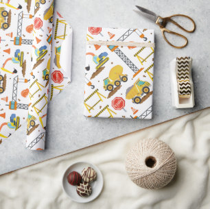 Bygge Mönster födelsedag Presentpapper