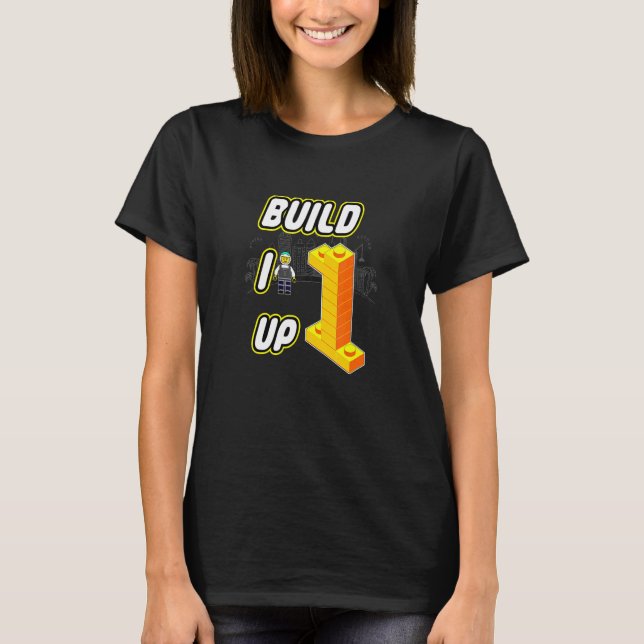Bygger block Motif Bygger upp det T Shirt (Framsida)