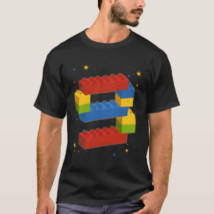 Bygger Blocks Birthday Boy Girl 9 Years Bric T Shirt