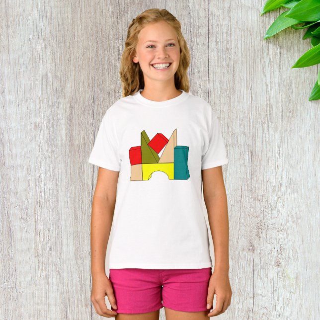 Bygger Blocks Girls T-Shirt (Skapare uppladdad)