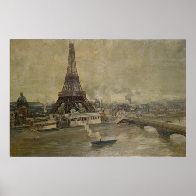 Bygget av Eiffel Torn Poster (Framsidan)