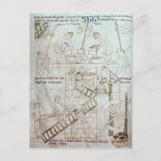 Bygget Torn i Babel Vykort (Framsida)