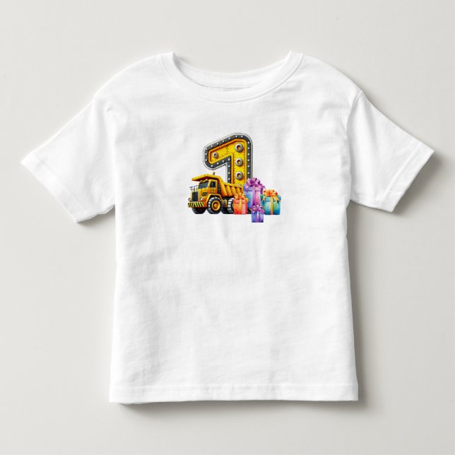 Byggfirman 1-års Födelsedagsfest T Shirt (Framsida)