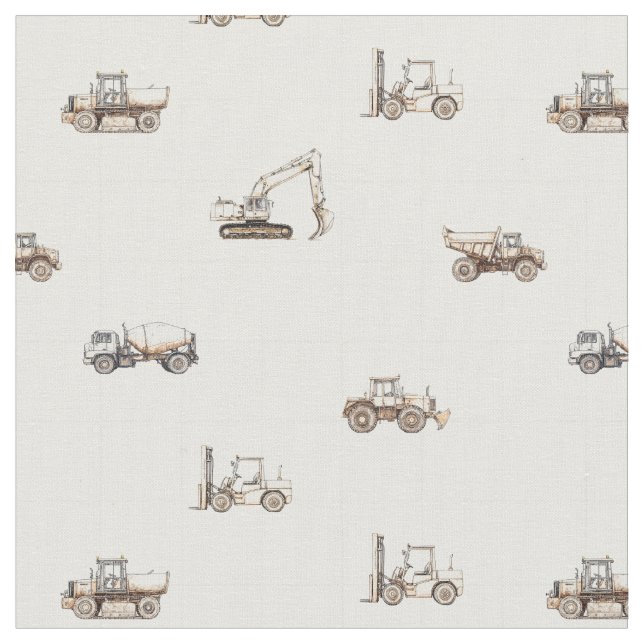 Byggfordon tung utrustning beige  tyg (Närbild)