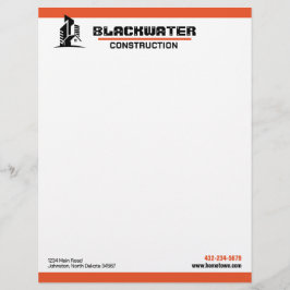 Byggföretag Kommersiella och bostadsmässiga Brevhuvud