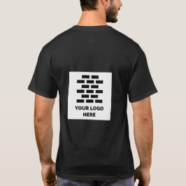 Byggföretag lägg till din Logotyp svart T Shirt