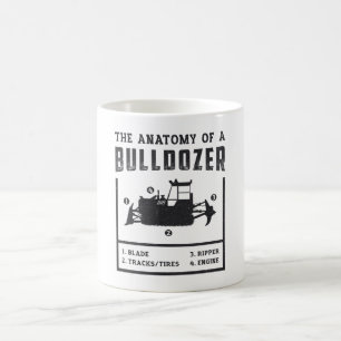 Byggherre en bulldozers anatomi kaffemugg