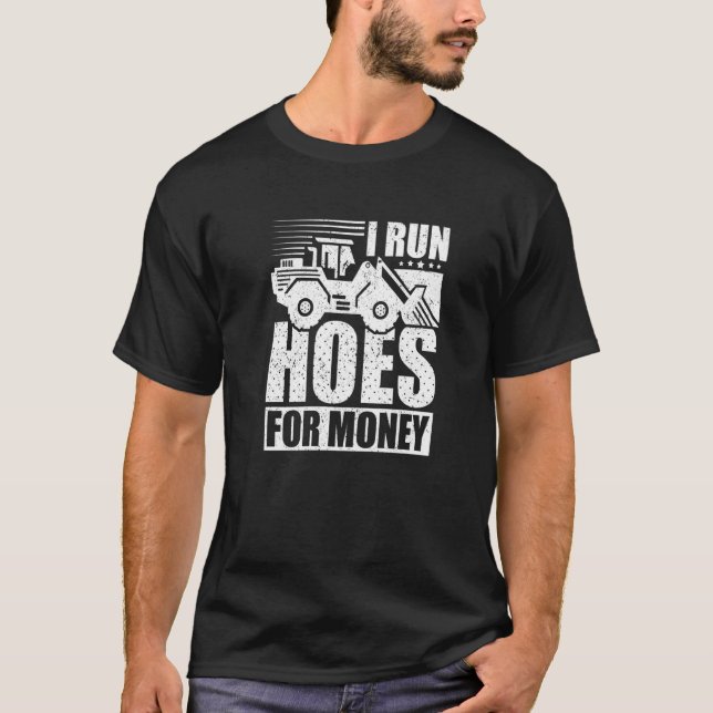 Byggherre I Springa-hål för pengar T Shirt (Framsida)