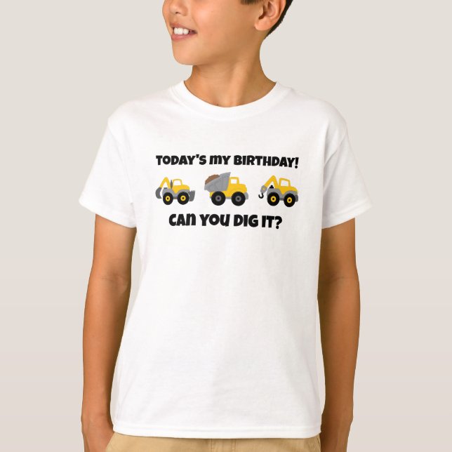Byggkalas på födelsedagen t shirt (Framsida)