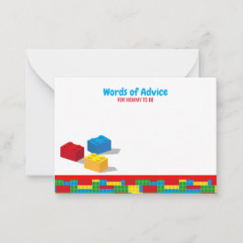 Byggkloss Bygga och Leva Färgglad Födelsedag Anteckningskort