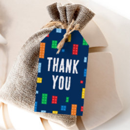 Byggklossar Pojkfödelsedag Presentetikett